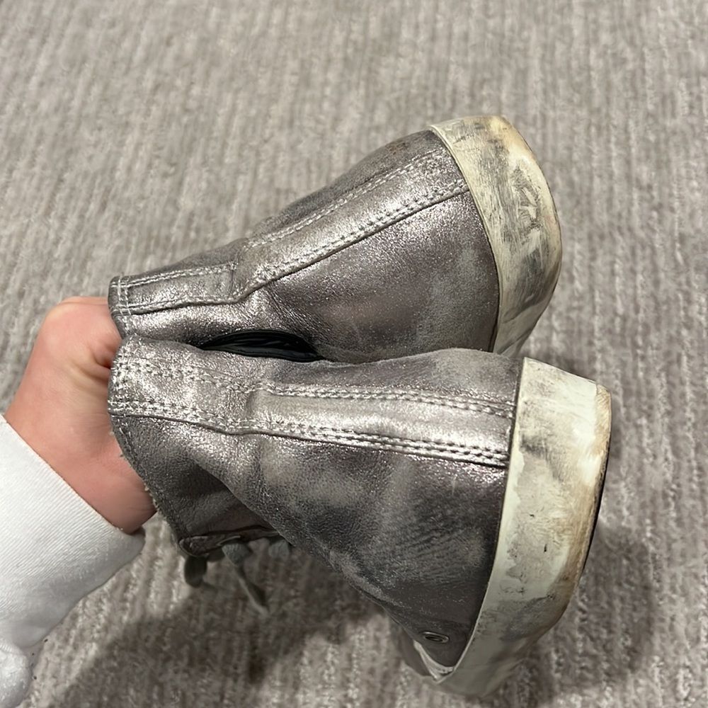 Golden Goose Francy suede high-top sneakers Silver - Picture 9 of 10
